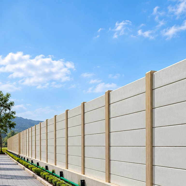 10 Ft 60mm RCC Precast Prestressed Compound Wall